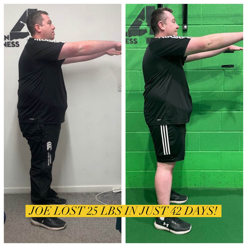 Joe lost 25lbs in just 42 days at Lean4Fitness Ringwood